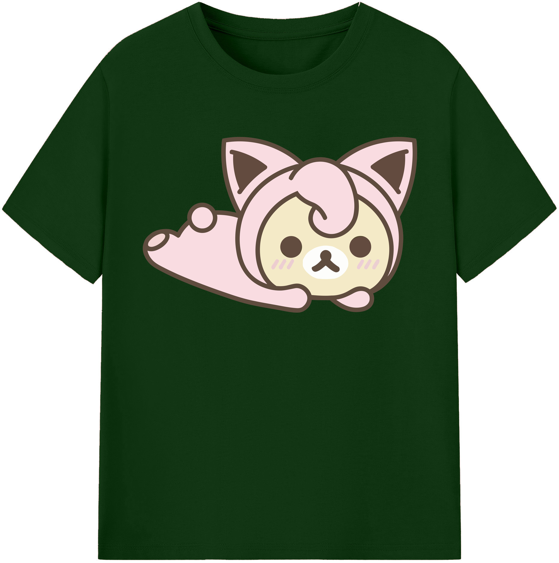 （画像用） リラックマ リラックマ キイロイトリ Rilakkuma Korilakkuma Kiiroitori 綿100％半袖Tシャツ（フロントプリント）